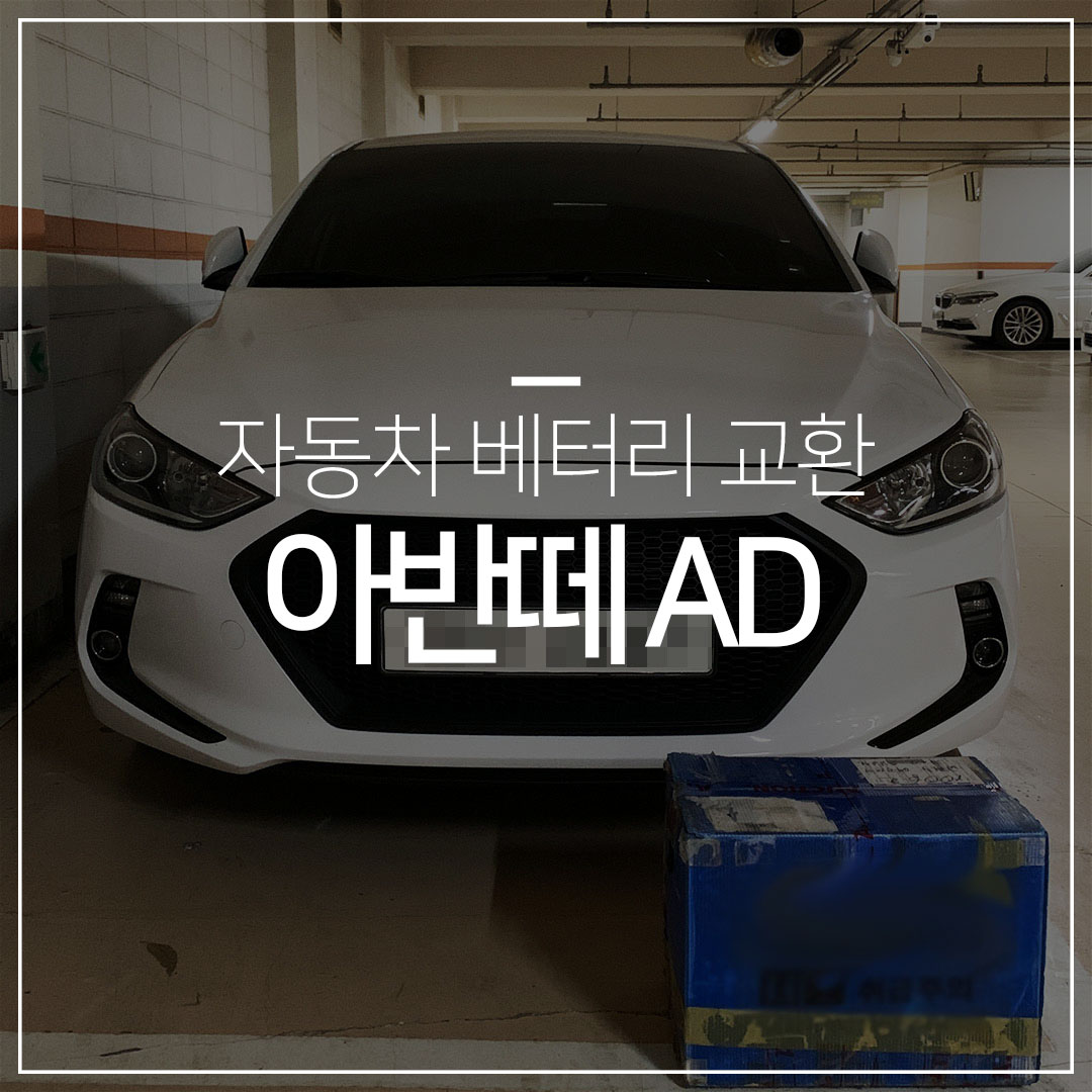 자동차 배터리 교체 (SELF) 아반떼AD